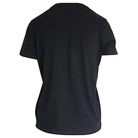 Balmain-Balmain T-Shirt mit Rundhalsausschnitt und grafischem Print aus schwarzer Baumwolle-Schwarz