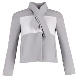 Valentino Garavani-Zweifarbige Jacke von Valentino Garavani aus grauer Wolle-Grau