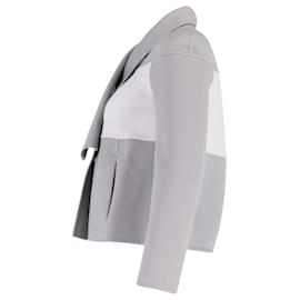 Valentino Garavani-Valentino Garavani Two-Toned Jacket in Grey Wool-Grey