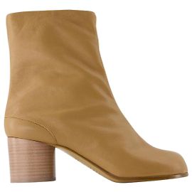 Maison Martin Margiela Tabi H60 Botins - Maison Margiela - Couro - Nude Marrom Bege