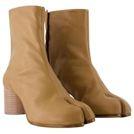 Maison Martin Margiela-Tabi H60 Ankle Boots - Maison Margiela - Leather - Nude-Brown,Beige