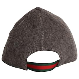 Gucci-Cappello da baseball Gucci in lana marrone-Marrone