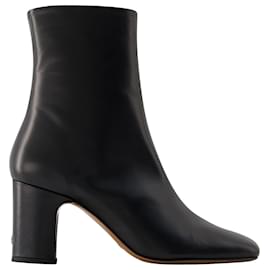 Rouje-Celeste Ankle Boots - Rouje - Leather - Black-Black