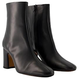 Rouje-Celeste Ankle Boots - Rouje - Leather - Black-Black