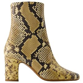 Botines Celeste - Rouje - Piel - Pitón Natural Multicolor