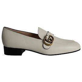 Mocasines Gucci GG Marmont en cuero blanco Blanco