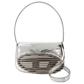 IDR Hobo Bag – Diesel – Leder – Silber Silber Metallisch