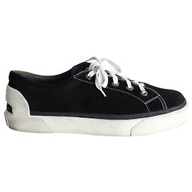 Baskets Derby Bicolores Lanvin en Cuir de Veau Velours Multicolore Autre Imprimé python