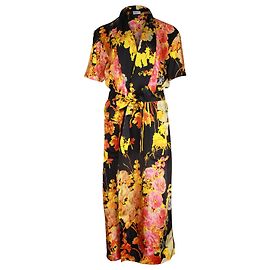Vestido Dries Van Noten Charly Floral Tie-Front em Viscose Multicolor Outro Impressão em python