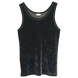 Dries Van Noten-Camiseta sin mangas Dries Van Noten en terciopelo negro-Negro