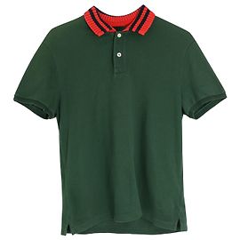 Polo Gucci en piqué de algodón verde Verde