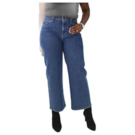 Autre Marque-Blue mid-rise cropped flare jeans - size UK 14-Blue