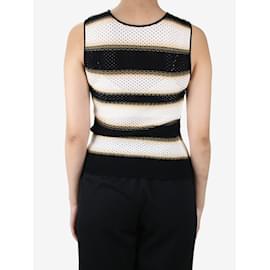 Missoni-Black sleeveless striped top - size UK 10-Multiple colors