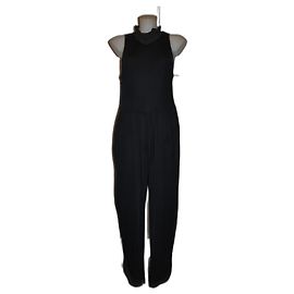 Mono Gianni Versace de seda negro Talla 44 Negro
