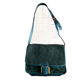 Bolsa Pierre Balmain em couro vintage Verde escuro