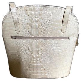 Autre Marque Bolsa vintage Pourchet crocodilo Bege