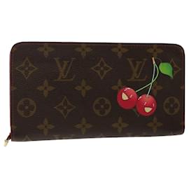 Louis Vuitton-LOUIS VUITTON Monogram Cherry Porte Monnaie Zip Lange Geldbörse M61727 Auth 49649BEIM-Andere