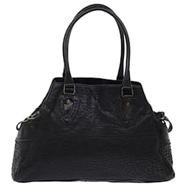 Fendi-FENDI Shoulder Bag Leather Black Auth bs6922-Black