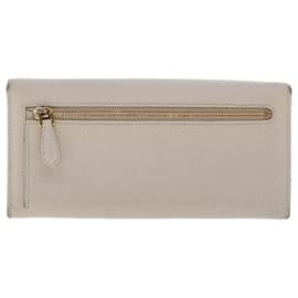 Prada-PRADA Long Wallet Safiano leather White Auth ep1249-White
