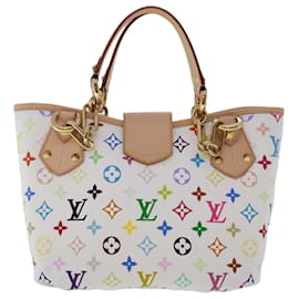 Louis Vuitton-LOUIS VUITTON Monogram Multicolor Annie MM Tote Bag Bianco M40307 LV Auth hk795alla-Bianco