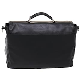 Burberry-BURBERRY Shoulder Bag Canvas Leather 2way Black Auth bs6876-Black
