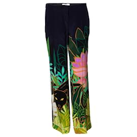 Valentino-Valentino, Pantalon mit Dschungel-Print-Mehrfarben