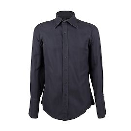 Gucci Herringbone Cotton Shirt Grey Grey