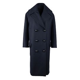 Alaïa lined Breasted Long Coat Black