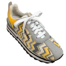 Missoni Branco / Tênis de corrida amarelos Amarelo