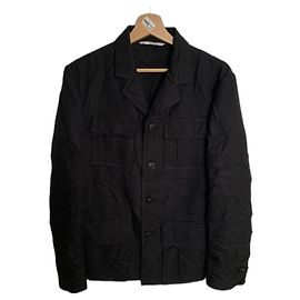 Valentino Black Technical Polyester Sahariana Jacket Black