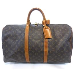 Louis Vuitton-keepall 50 Monograma-VI874 / 2-Marrom