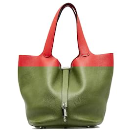 Hermès-Hermès Rouge Clémence Picotin GM-Rouge