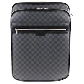 Louis Vuitton-Louis Vuitton Black Damier Graphite Pegase Business Luggage 55-Black