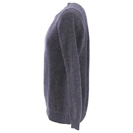 Apc-a.P.C. Knitted Crewneck Sweater in Grey Wool-Grey