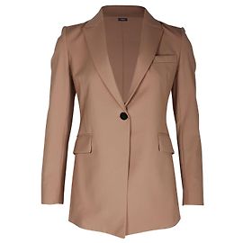 Theory Etiennette Blazer em Lã Marrom Marrom