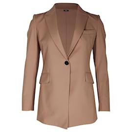 Theory-Theory Etiennette Blazer in Brown Wool-Brown