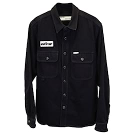 Off White-Off-White Jean Jacket in Black Cotton-Black