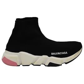 Balenciaga-Balenciaga Baskets Speed Sock en Polyester Tricoté Noir-Noir
