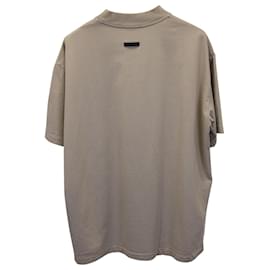 Fear of God-Fear of God Eternal Crewneck Short Sleeve T-shirt in Beige Cotton-Beige