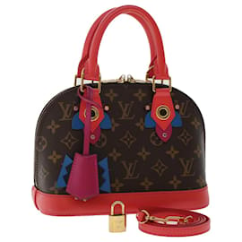 Louis Vuitton-LOUIS VUITTON Monogram Totem Alma BB Hand Bag Red M41659 LV Auth 49551a-Red,Monogram