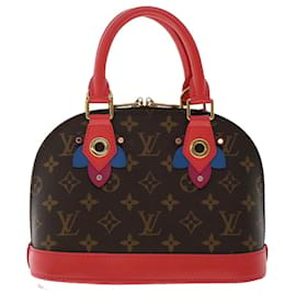 Louis Vuitton-Bolso de mano LOUIS VUITTON Totem con monograma Alma BB Rojo M41659 LV Auth 49551EN-Roja,Monograma