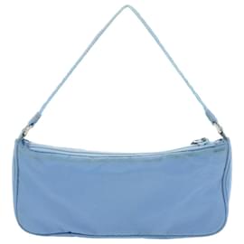 Prada-PRADA Pochette Accessoire Nylon Bleu Clair Auth 49774-Bleu clair