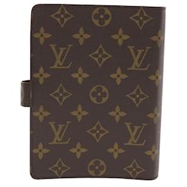 Louis Vuitton-LOUIS VUITTON Monogram Agenda MM Day Planner Cover R20105 LV Auth 49692-Monogram