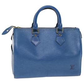 Louis Vuitton-Louis Vuitton Epi Speedy 25 Hand Bag Toledo Blue M43015 LV Auth 49570-Other