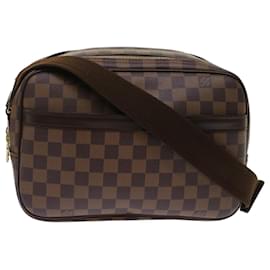 Louis Vuitton-LOUIS VUITTON Damier Ebene Reporter PM Shoulder Bag N45253 LV Auth 49433a-Other