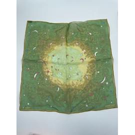 Hermès-Green Hermes Printed Scarf-Green