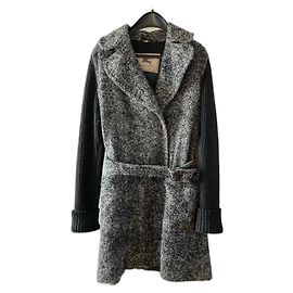 Burberry Grey Wool Coat Grey