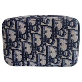 Dior-Dior oblique clutch belt-Blue