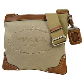 Prada-Logo Prada jacquard-Beige