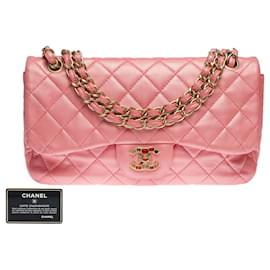 Chanel-Sac Chanel Timeless/Classic in Pink Leather - 101323-Pink